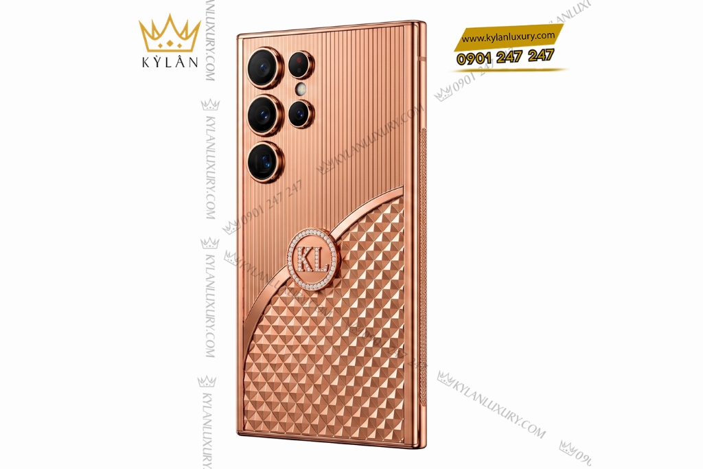 Điện thoại Samsung Galaxy S26 Ultra custom vàng hồng đính kim cương 5 Điện thoại Samsung Galaxy S26 Ultra custom vàng hồng đính kim cương