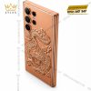 Điện thoại Samsung Galaxy S26 Ultra custom vàng hồng họa tiết rồng dập nổi