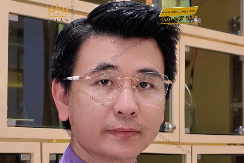 Mắt kính vàng hồng Au750