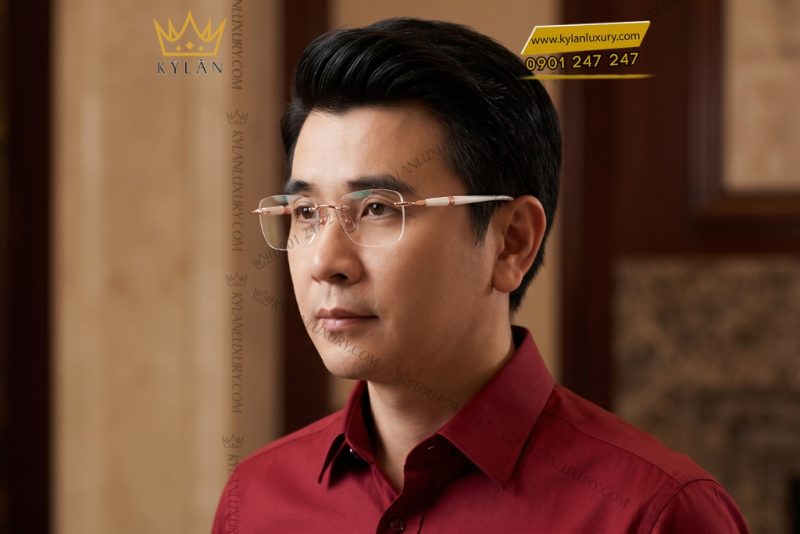 Mắt kính vàng hồng Au750
