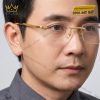 Mắt kính vàng Au750 không viền càng họa tiết khoen tròn