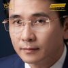 Mắt kính vàng hồng Au750 đính kim cương