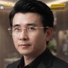Mắt kính vàng hồng Au750 đính kim cương
