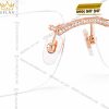 Mắt kính vàng hồng Au750 đính kim cương