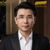 Mắt kính vàng hồng Au750 đính kim cương