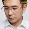 Mắt kính vàng hồng Au750 đính kim cương