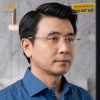 Mắt kính vàng hồng Au750 đính kim cương