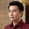 Mắt kính vàng hồng Au750 đính kim cương