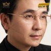 Mắt kính vàng hồng Au750 đính kim cương