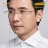 Mắt kính vàng hồng Au750 đính kim cương