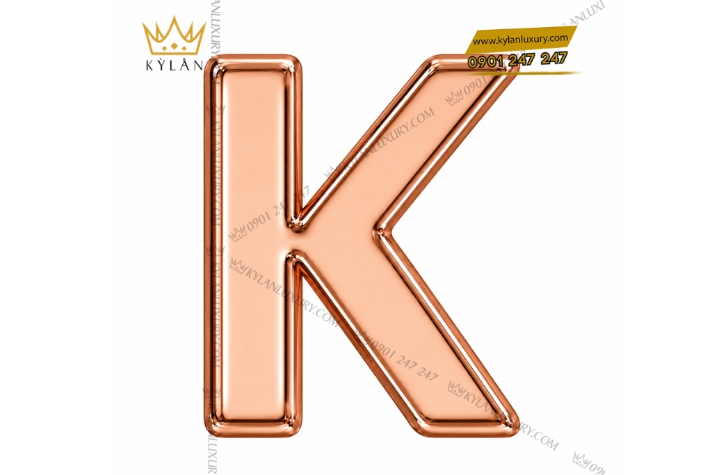 Kỳ Lân Luxury Mat that lung chu K vang hong Au750 1 Mặt thắt lưng chữ K vàng hồng Au750