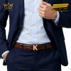 Mặt thắt lưng chữ K vàng hồng Au750