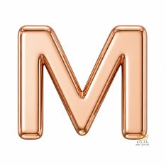 Mặt thắt lưng chữ M vàng hồng Au750