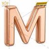 Mặt thắt lưng chữ M vàng hồng Au750