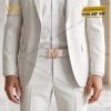 Mặt thắt lưng chữ M vàng hồng Au750 viền kim cương