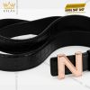 Mặt thắt lưng chữ N vàng hồng Au750