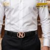 Mặt thắt lưng chữ N vàng hồng Au750 viền kim cương