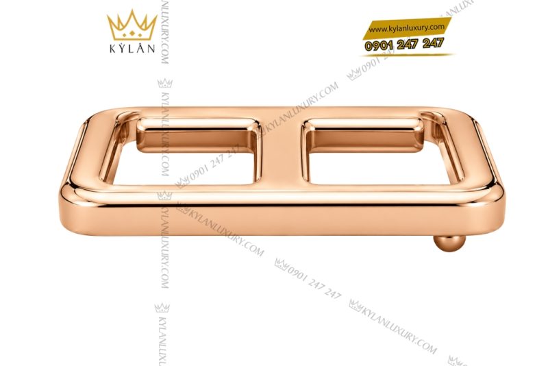 Mặt thắt lưng chữ T vàng hồng Au750