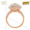 Nhẫn nữ vàng hồng Au750 đính kim cương