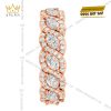 Nhẫn nữ vàng hồng Au750 đính kim cương
