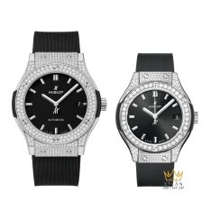 Cặp đôi Hublot Classic Fusion đính kim cương 42mm & 33mm