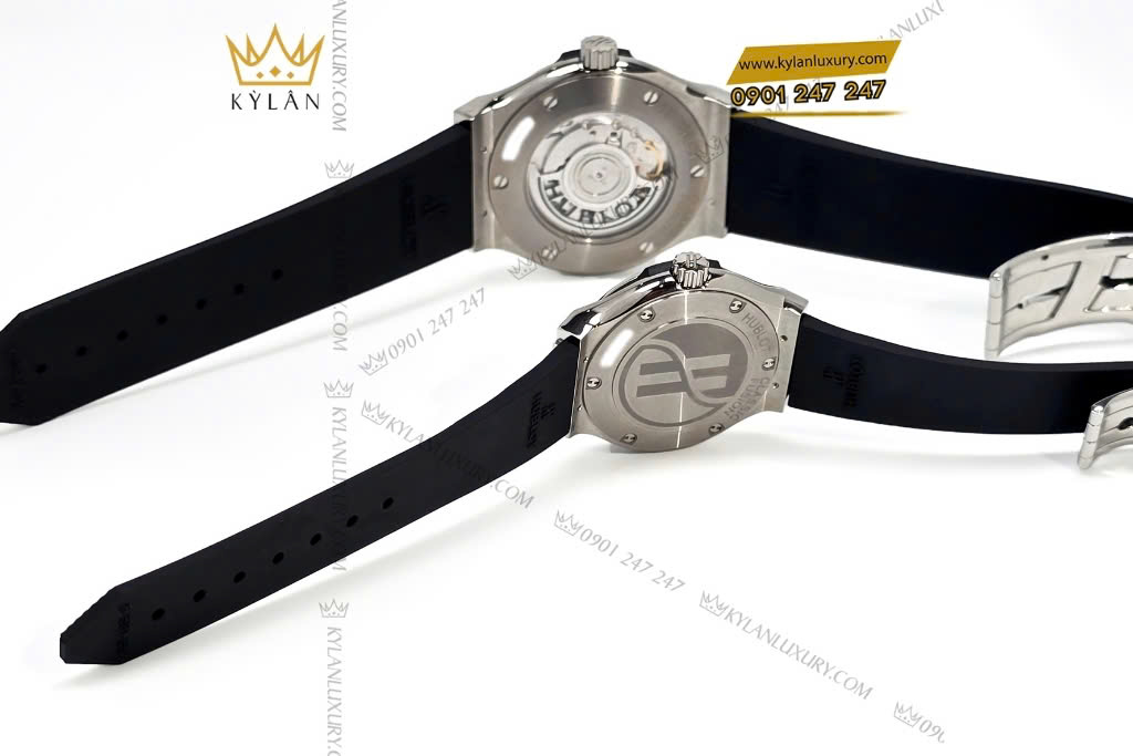Kỳ Lân Luxury cap doi hublot classic fusion diamonds 42mm 33mm 11 Cặp đôi Hublot Classic Fusion đính kim cương 42mm & 33mm
