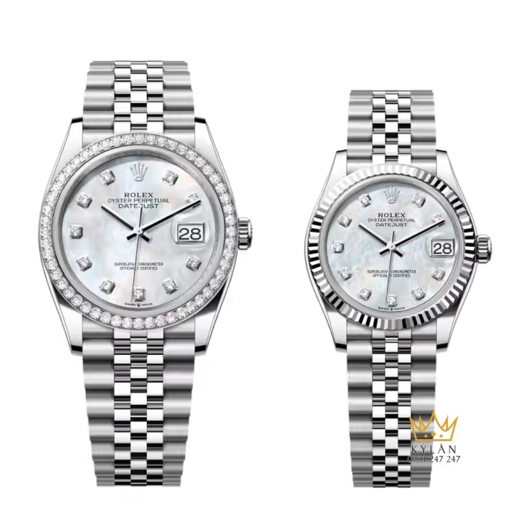 Cặp đôi Rolex Datejust mặt số xà cừ 126284RBR & 278274