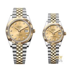 Cặp đôi đồng hồ Rolex Datejust Champagne 126333 & 278273