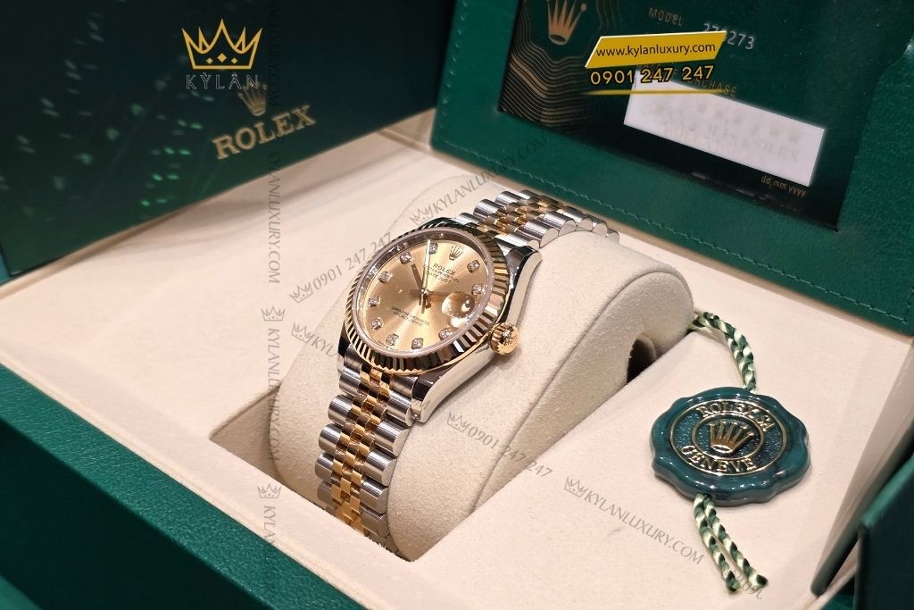 Kỳ Lân Luxury cap doi rolex datejust champagne 126333 278273 6 Cặp đôi đồng hồ Rolex Datejust Champagne 126333 & 278273
