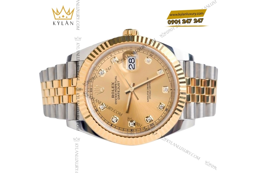 Kỳ Lân Luxury cap doi rolex datejust champagne 126333 278273 8 Cặp đôi đồng hồ Rolex Datejust Champagne 126333 & 278273