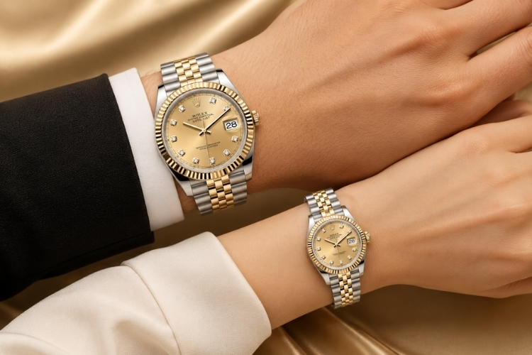 Bộ đôi Rolex Datejust phù hợp với những khách hàng yêu thích sự đồng điệu và giá trị sử dụng lâu dài.