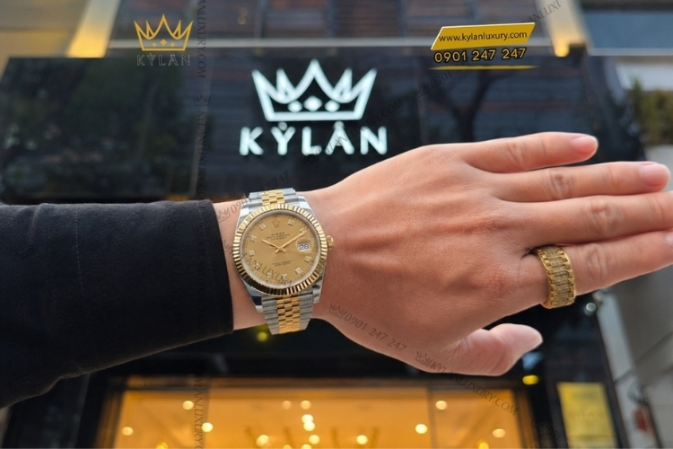 Kỳ Lân Luxury cap doi rolex datejust champagne 126333 278273 ky lan 5 Cặp đôi Rolex Datejust Champagne 126333 & 278273 được yêu thích tại Kỳ Lân
