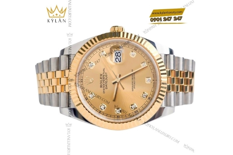Kỳ Lân Luxury cap doi rolex datejust champagne 126333 278273 ky lan 7 Cặp đôi Rolex Datejust Champagne 126333 & 278273 được yêu thích tại Kỳ Lân