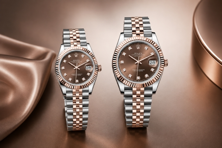Kỳ Lân Luxury cap doi rolex datejust chocolate 126331 278271 tai ky lan 1 Cặp đôi Rolex Datejust Chocolate 126331 & 278271 gây chú ý tại Kỳ Lân