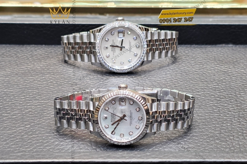 Kỳ Lân Luxury cap doi rolex datejust kham trai 126284rbr 278274 8 Cặp đôi Rolex Datejust khảm trai 126284RBR & 278274 – Bộ đôi được nhiều khách hàng lựa chọn tại Kỳ Lân