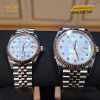 Cặp đôi Rolex Datejust demi vàng hồng xà cừ 126331 & 278271