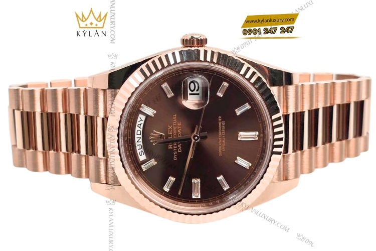 Kỳ Lân Luxury cap doi rolex vang hong chocolate 228235 278275 tai ky lan 5 Cặp đôi Rolex vàng hồng Chocolate 228235 & 278275 nổi bật tại Kỳ Lân