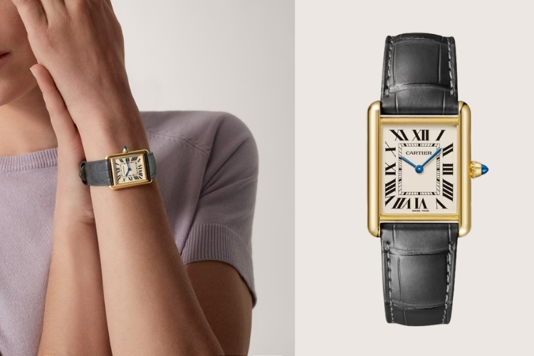 Kỳ Lân Luxury cartier tank thiet ke dong ho hinh chu nhat kinh dien 3 Cartier Tank – Một trong những thiết kế đồng hồ hình chữ nhật kinh điển nhất