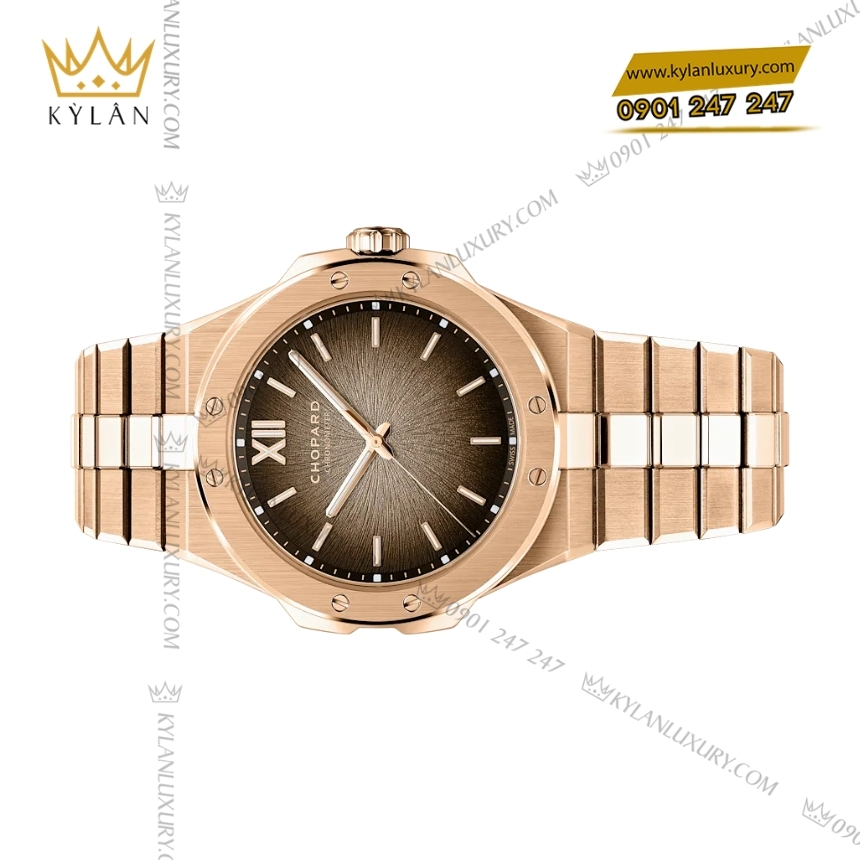 Kỳ Lân Luxury chopard alpine eagle 41 xp cs gold 295396 5001 3 Đồng hồ Chopard Alpine Eagle 41 mặt số nâu 295396-5001