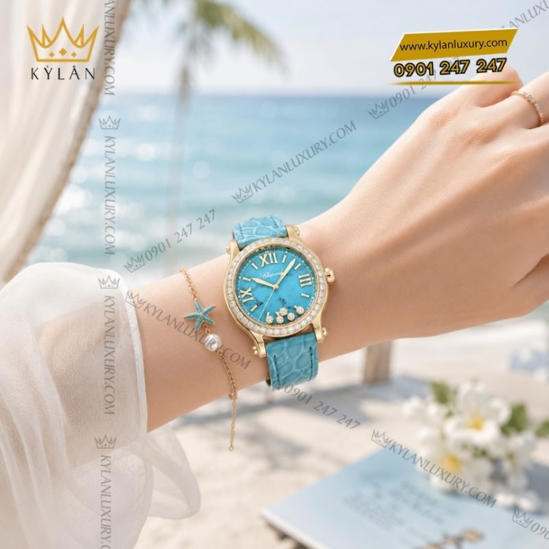 Đồng hồ Chopard Happy Sport Turquoise 275378-0002