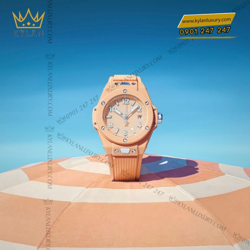 Kỳ Lân Luxury hublot big bang peach ceramic 33mm 4 Đồng hồ Hublot Big Bang Peach Ceramic 33mm
