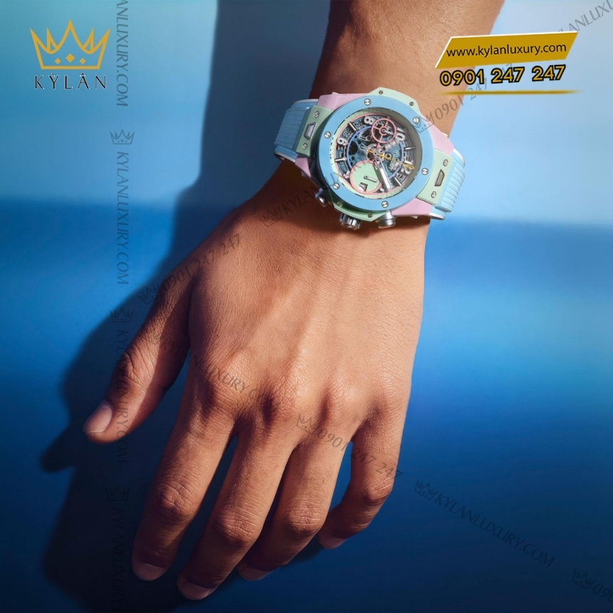 Kỳ Lân Luxury hublot big bang summer multi colored ceramic 42mm 2 Đồng hồ Hublot Big Bang Summer Multi-Colored Ceramic 42mm