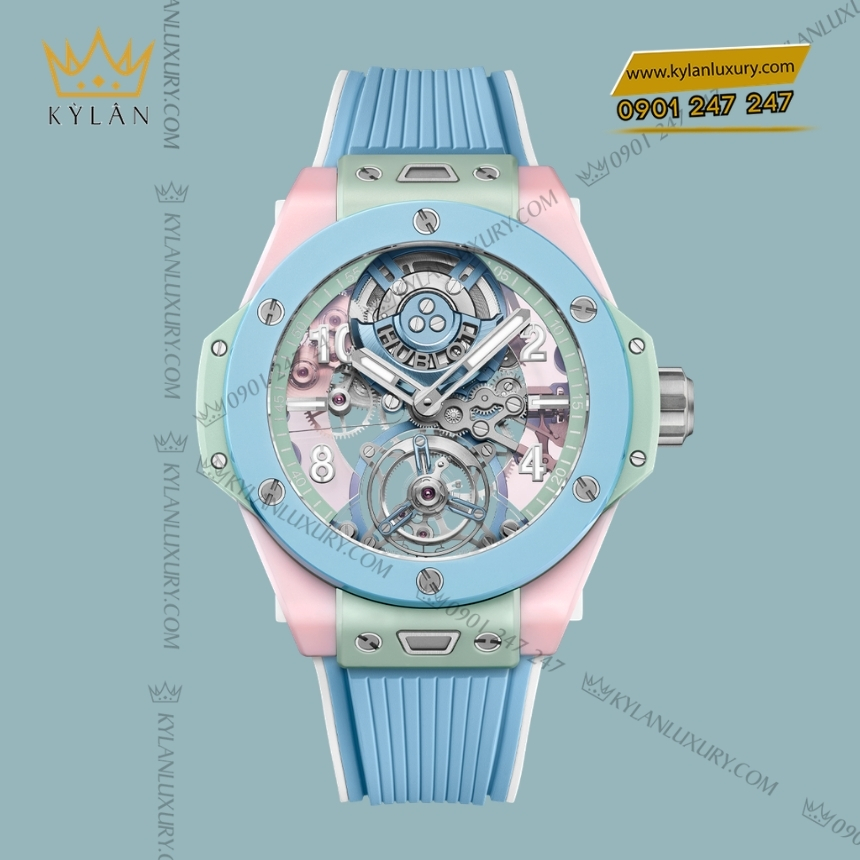 Kỳ Lân Luxury hublot big bang summer multi colored ceramic 44mm tourbillon 4 Đồng hồ Hublot Big Bang Summer Multi-Colored Ceramic 44mm