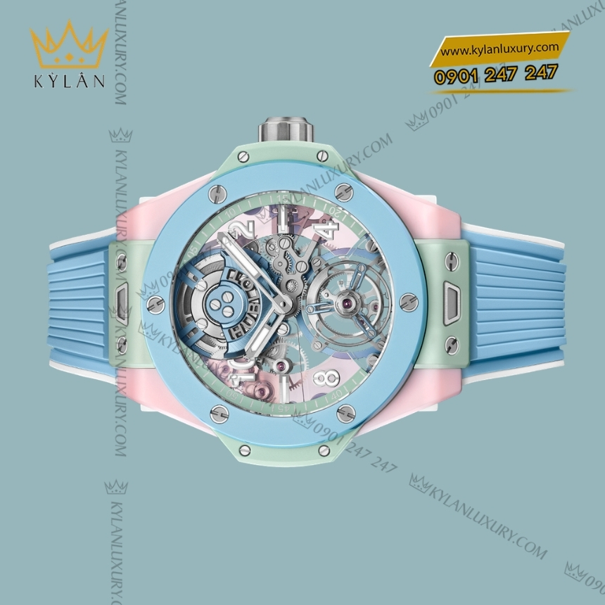 Kỳ Lân Luxury hublot big bang summer multi colored ceramic 44mm tourbillon 5 Đồng hồ Hublot Big Bang Summer Multi-Colored Ceramic 44mm