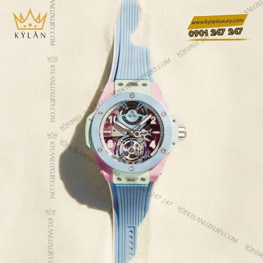Kỳ Lân Luxury hublot big bang summer multi colored ceramic 44mm tourbillon 7 Đồng hồ Hublot Big Bang Summer Multi-Colored Ceramic 44mm
