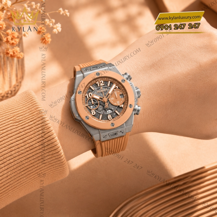Kỳ Lân Luxury hublot big bang titanium peach ceramic 42mm 8 Đồng hồ Hublot Big Bang Titanium Peach Ceramic 42mm