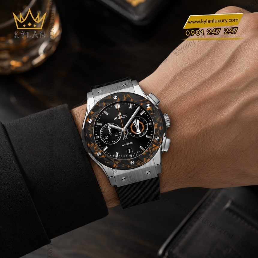 Kỳ Lân Luxury hublot classic fusion chronograph uefa europa league 42mm 7 Đồng hồ Hublot Classic Fusion Chronograph UEFA Europa League 42mm