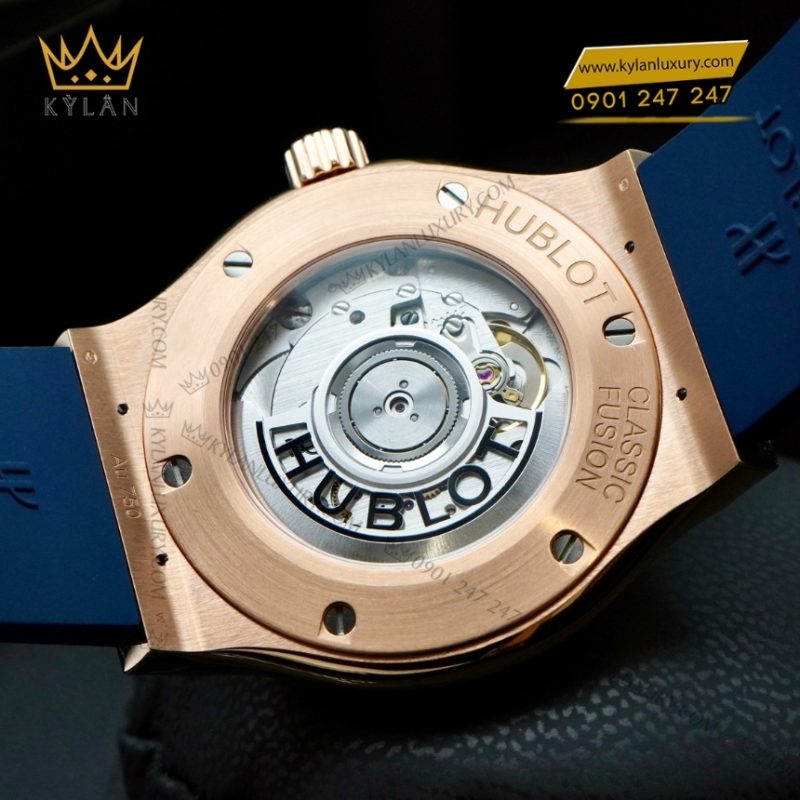 Đồng hồ Hublot Classic Fusion King Gold Blue dây cao su 42mm