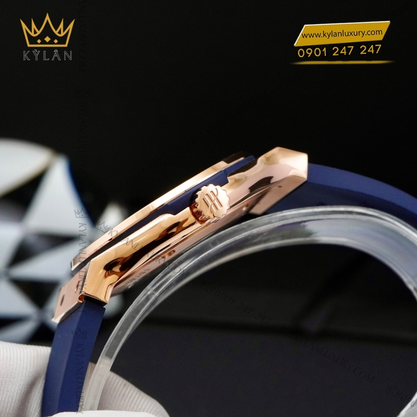 Kỳ Lân Luxury hublot classic fusion king gold blue 42mm day cao su 7 Đồng hồ Hublot Classic Fusion King Gold Blue dây cao su 42mm