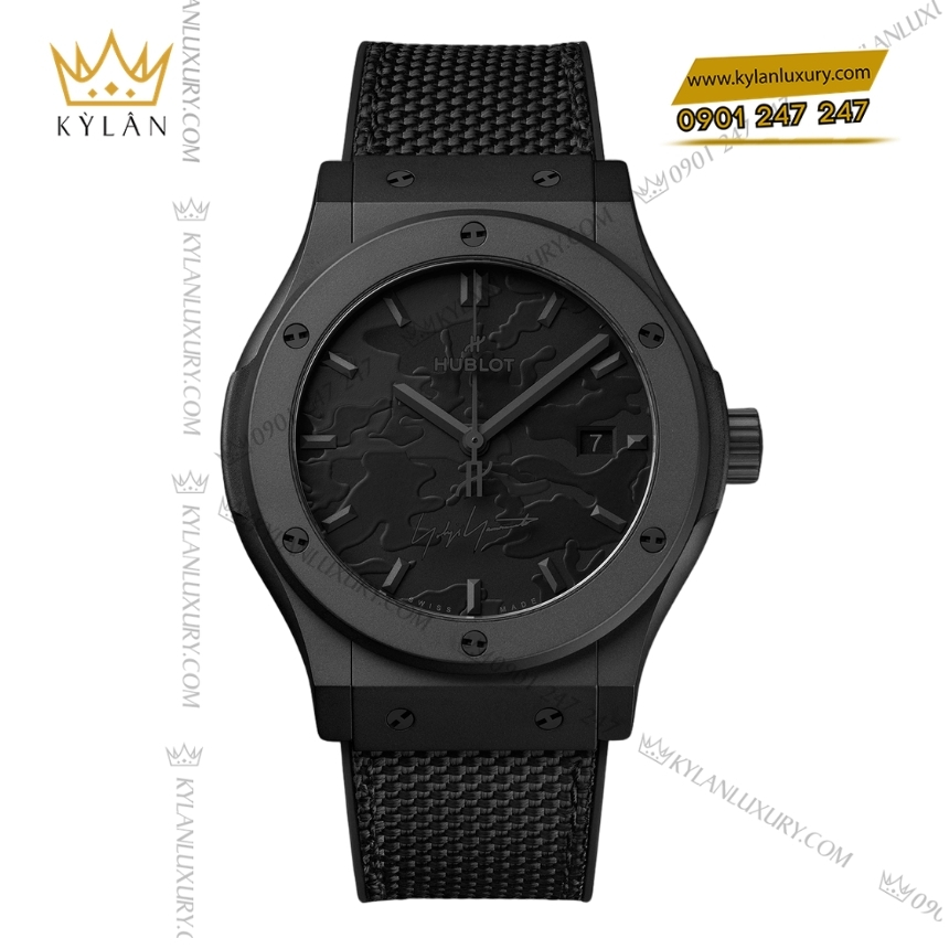 Kỳ Lân Luxury hublot classic fusion yohji yamamoto all black camo 42mm 3 Đồng hồ Hublot Classic Fusion Yohji Yamamoto All Black Camo 42mm